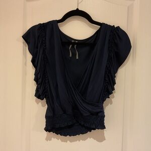 Anthropologie navy short sleeve top
